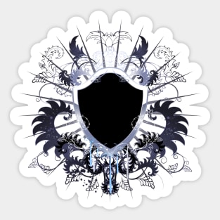 Gothic black shield ( Black shields ) Sticker